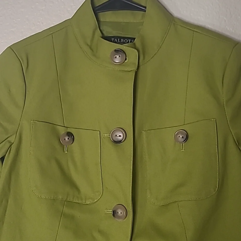 Talbots NWT Green 0P Button Down Jacket - Picture 4 of 7